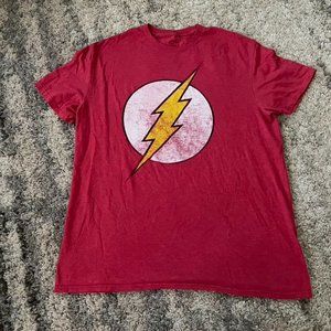 Red Flash Comic DC Tee Shirt Men sz Large